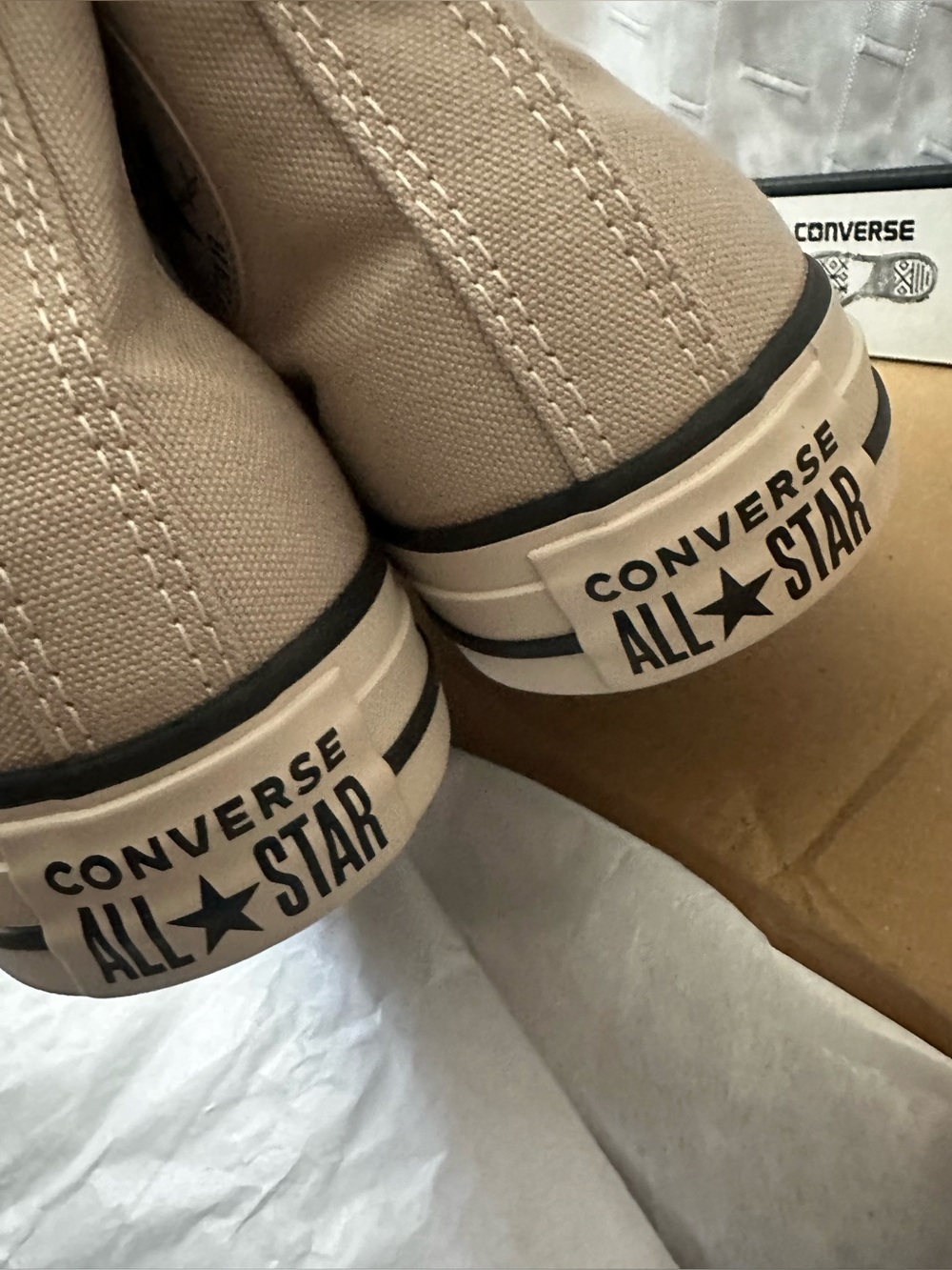 Converse Chuck Taylor® All Star® High Top Sneakers - Beige Canvas - Picture 5 of 13